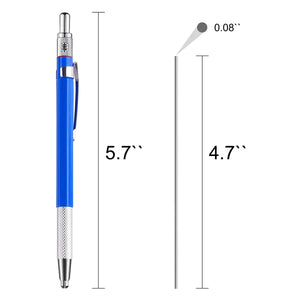 Welders Pencil with 12 Pcs Round Silver Refills