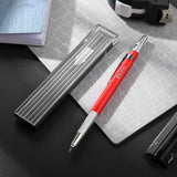 Welders Pencil with 12 Refills, Metal Marker Mechanical Welding Pencil, Red