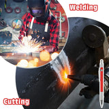 Welders Pencil with 12 Refills, Metal Marker Mechanical Welding Pencil, Red