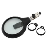Welding Magnifying Glass Workbench LED Light 3.5X-12X Lens Clip Loupe