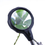 Welding Magnifying Glass LED Light 3.5X-12X Lens Clip Loupe Desktop Magnifier