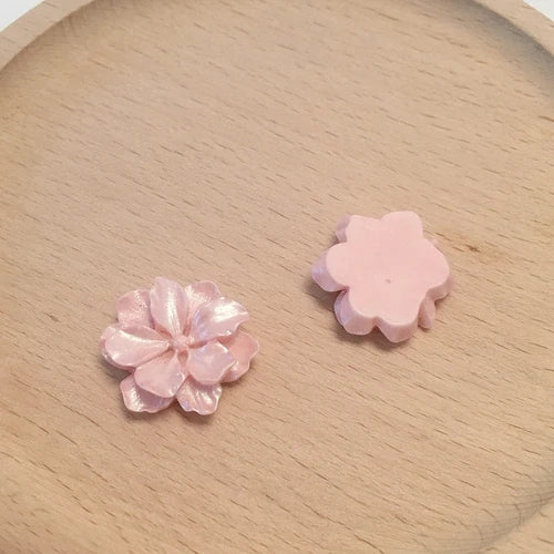 Camellia Resin Flower DIY Hair Accessories Earrings Stud Materials
