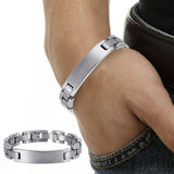 Welmag Titanium Link Chain Bracelet Casual Sporty Bangle