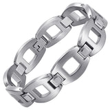 Welmag Titanium Link Chain Bracelet Casual Sporty Bangle