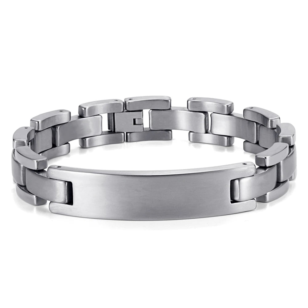 Welmag Titanium Link Chain Bracelet Casual Sporty Bangle