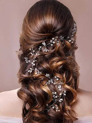 Western Bridal Wedding Headband Crystal Pearl Hair Accessories