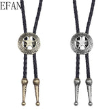 Western Cowboy Star Bolo Tie Rodeo Dance Necktie Men Women Leather Rope