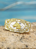 Vintage Horse Head Belt Concho Zinc Alloy Western Denim Accessories