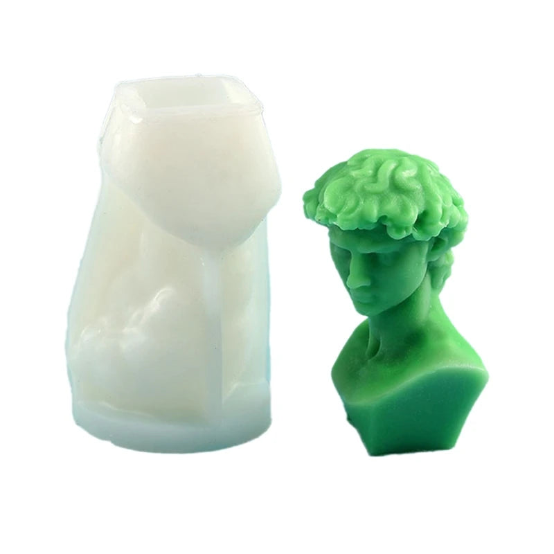 Western Portrait David Resin Mold Plaster Silicone Mould