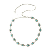 Western Turquoise Waist Chain for Women Dress