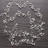 Western Wedding Headdress for Bride Crystal Pearl Hair Accessories