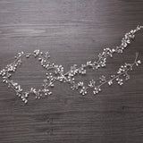 Western Wedding Headdress for Bride Crystal Pearl Hair Accessories