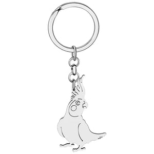 Weveni Cockatiel Parrot Keychains Key Ring Birds Key Chains For Friends