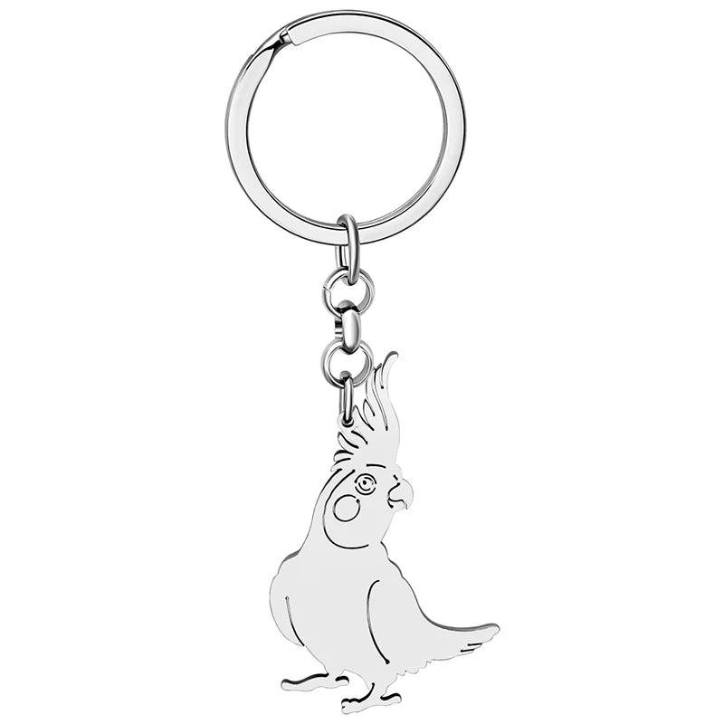 Weveni Cockatiel Parrot Keychains Key Ring Birds Key Chains For Friends