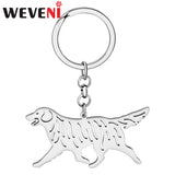 Weveni Golden Retriever Dog Key Chain Bag Charm Decoration Gift