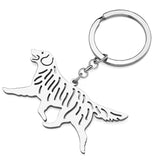 Weveni Golden Retriever Dog Key Chain Bag Charm Decoration Gift