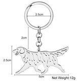 Weveni Golden Retriever Dog Key Chain Bag Charm Decoration Gift