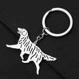 Weveni Golden Retriever Dog Key Chain Bag Charm Decoration Gift