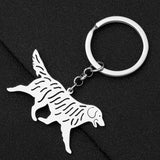 Weveni Golden Retriever Dog Key Chain Bag Charm Decoration Gift