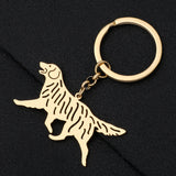 Weveni Golden Retriever Dog Key Chain Bag Charm Decoration Gift