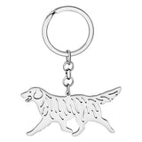 Weveni Golden Retriever Dog Key Chain Bag Charm Decoration Gift