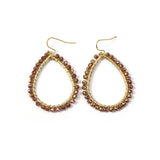 Wgoud Glass Bead Teardrop Earrings for Women
