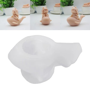 Whale Girl Silicone Mold for DIY Ornaments Making