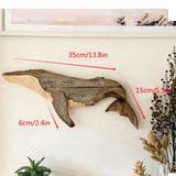 Whale Home Wall Decor Wooden Wall Hanging Ornaments for Living Room Bedroom