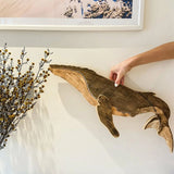 Whale Home Wall Decor Wooden Wall Hanging Ornaments for Living Room Bedroom