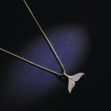 Whale Tail Pendant Boho Necklace Women Silver Necklaces