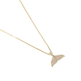 Whale Tail Pendant Boho Necklace Women Silver Necklaces