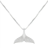 Whale Tail Pendant Boho Necklace Women Silver Necklaces