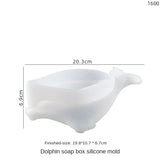 Whale Silicone Mould Epoxy Resin Soap Box for Toilet Drainage