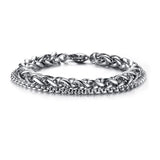 Men's Stainless Steel Double Link Wheat Chain Bracelet 21.5cm/23cm