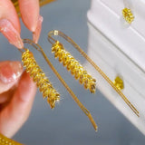 Light Wheat Tassel Women's Earrings for Spring Tempting Ear