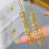 Light Wheat Tassel Women's Earrings for Spring Tempting Ear