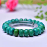 Green Stone Wheel Beads Bracelet Evil Spirits Lucky for Women Men