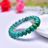 Green Stone Wheel Beads Bracelet Evil Spirits Lucky for Women Men