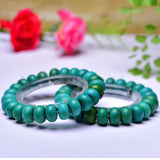 Green Stone Wheel Beads Bracelet Evil Spirits Lucky for Women Men