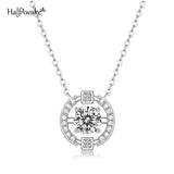 Moissanite Sterling Silver Necklace Women Wedding Pendant Mother's Gift
