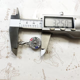 925 Sterling Silver Wheel of Fortune Dangle Charm Pendant
