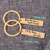 I'll Be There Keychain Gift for Couple - Rainy Day Trinket
