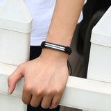 Zinc Alloy Good Blessing Bracelets For Women Men Leather Bangles
