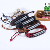 Zinc Alloy Good Blessing Bracelets For Women Men Leather Bangles