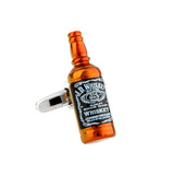 Whisky Cuff Links For Men Red Wine Bottle Brass Cufflinks