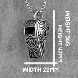 Vintage Whistle Necklace for Men Punk Style Stainless Steel Chain Jewelry Gift