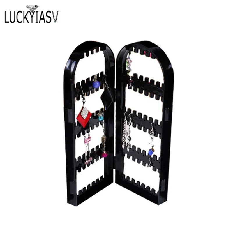 Plastic Earrings Studs Display Rack Folding Screen Earring Jewelry Display