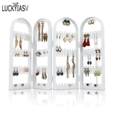 Plastic Earrings Studs Display Rack Folding Screen Earring Jewelry Display