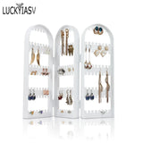 Plastic Earrings Studs Display Rack Folding Screen Earring Jewelry Display