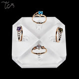 Acrylic Crystal Ring Display Stand Jewelry Tray